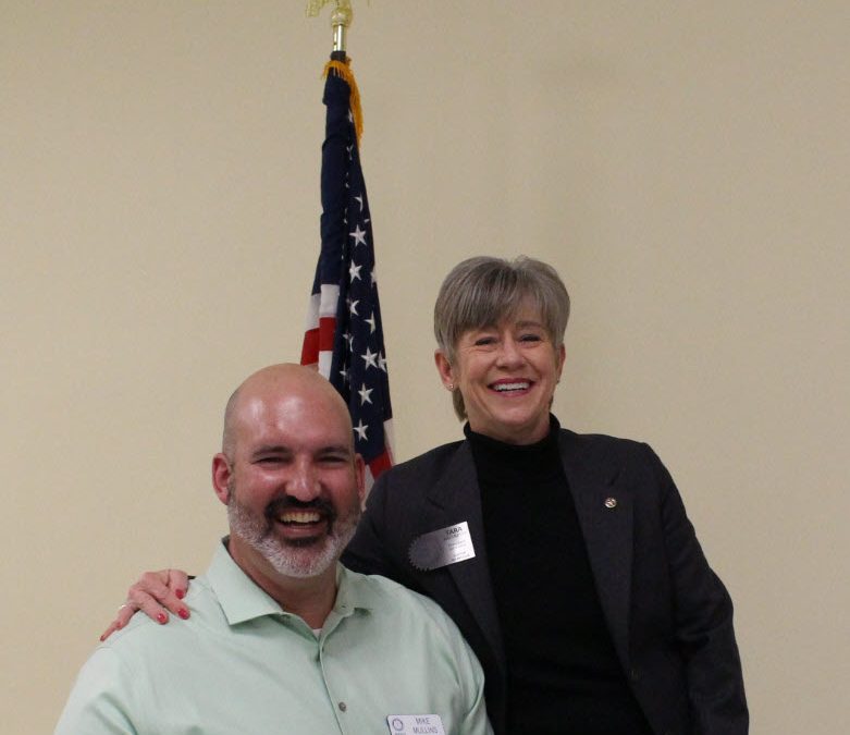 (L) to (R): Rotary Foundation Chair, Mike Mullins and President / PHF+1 Tara Abernathy