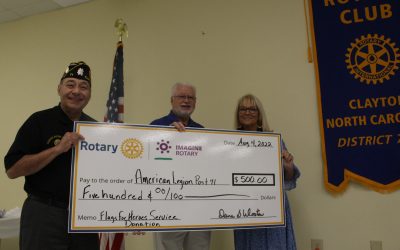 Chaplain Nacy McConnell – American Legion Check Presentation