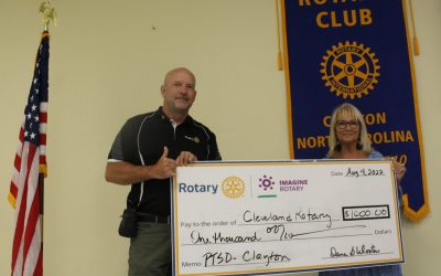 Kurt Woods-Cleveland School Rotary Check Presentation